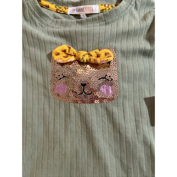 NWT Lot of 2 Girl’s Shirts Size 6 ~ Puma Logo & Nanette ~ Sequin Cat Top New - Picture 3 of 3